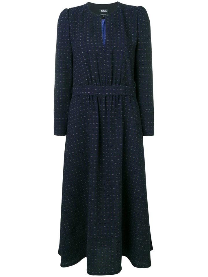 A.p.c. Patterned Dress - Blue