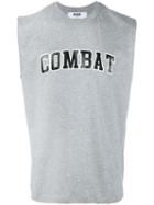 Msgm Combat Print Vest, Men's, Size: Xl, Grey, Cotton