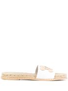 Solange Sandals Studded Espadrille Mules - White