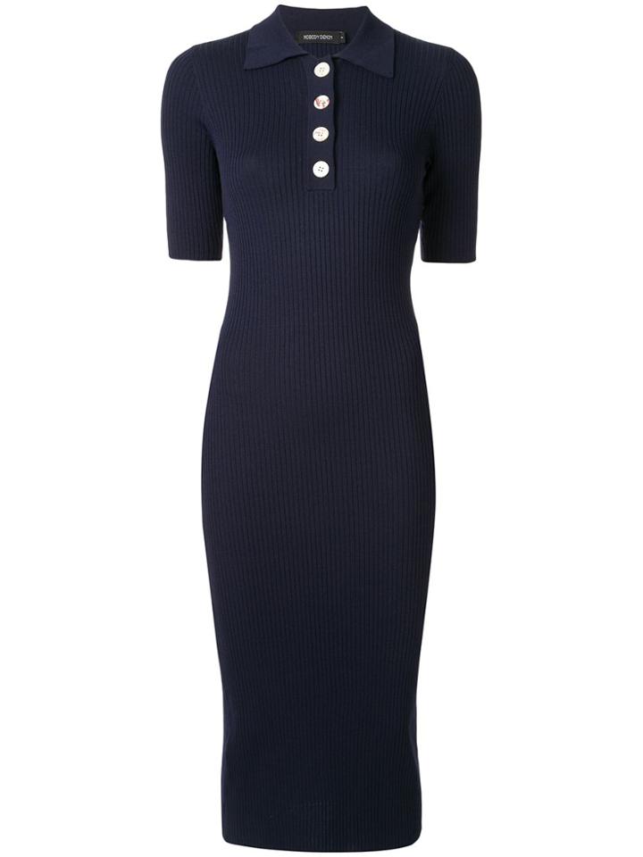 Nobody Denim Chelsea Knitted Midi Dress - Blue