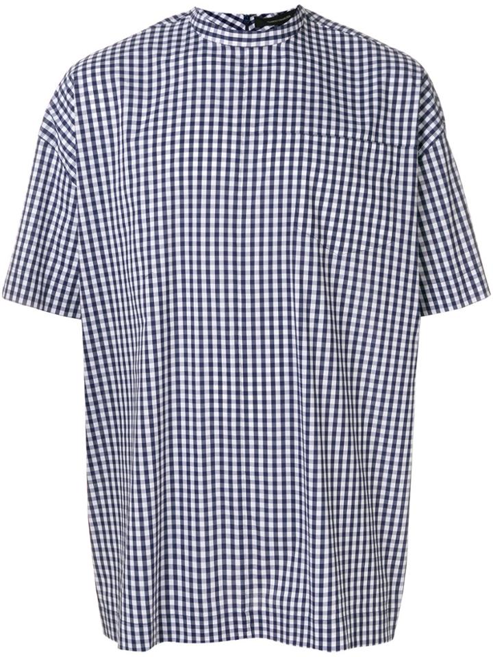 Cédric Charlier Check Pull-over Shirt - Blue