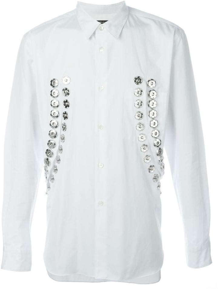 Comme Des Garçons Homme Plus Cut-out Snap Button Shirt