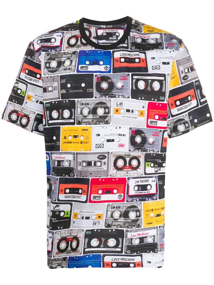 Love Moschino Printed Cassette T-shirt - Black