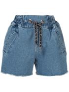 Pony Stone Elasticated Waistband Shorts - Blue