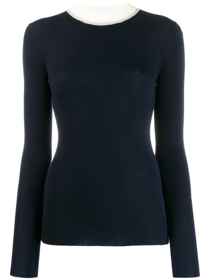 Missoni Contrast Collar Jumper - Blue