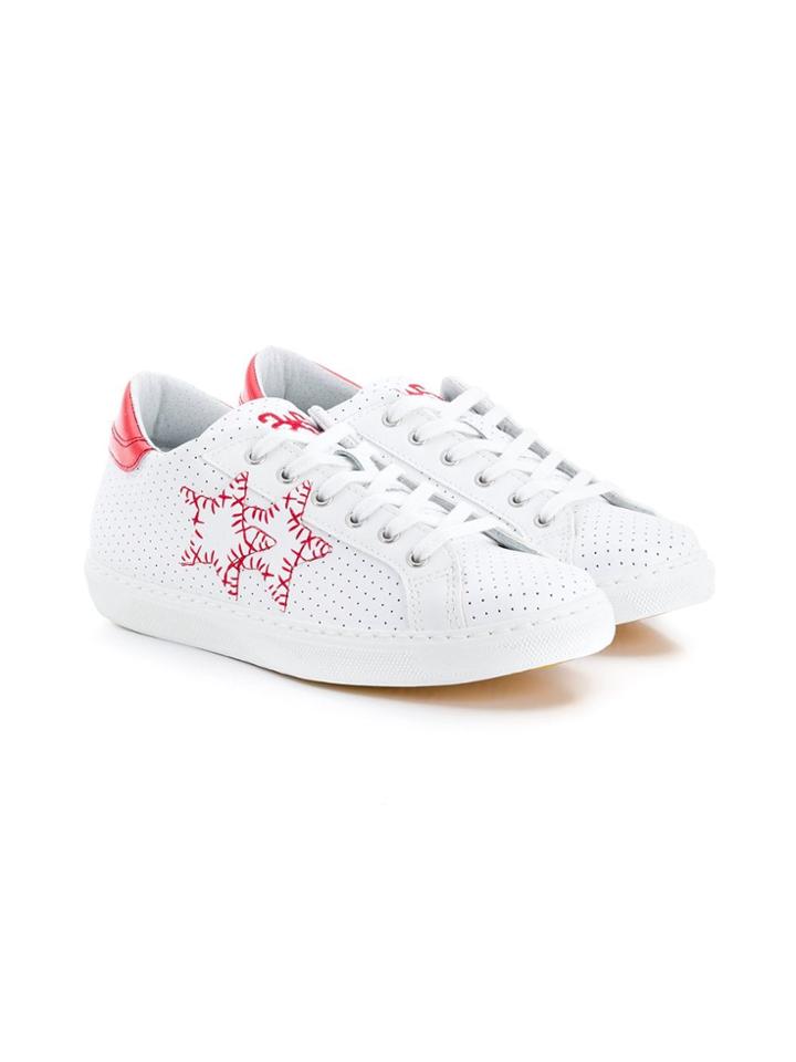 2 Star Kids Star-appliquéd Sneakers - White
