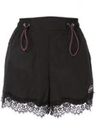 Ground Zero Lace Hem Shorts - Black
