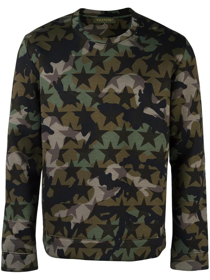 Valentino 'camustars' Sweatshirt, Men's, Size: Medium, Black, Viscose