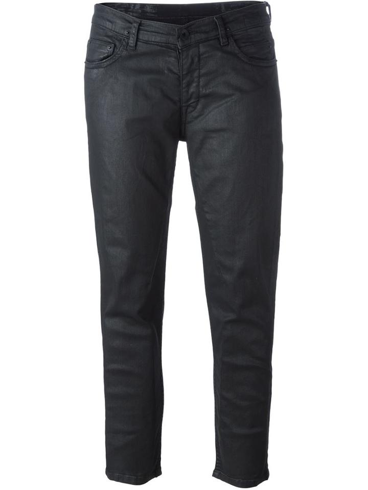 Rick Owens Drkshdw Cropped Jeans, Women's, Size: 29, Black, Cotton/spandex/elastane