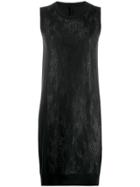 Mm6 Maison Margiela Floral Knit Dress - Black