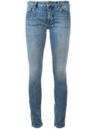 Off-white Super Skinny Cropped Jeans, Size: 25, Blue, Cotton/spandex/elastane/polyester