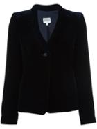 Armani Collezioni One Button Blazer, Women's, Size: 42, Blue, Polyester/viscose/cupro