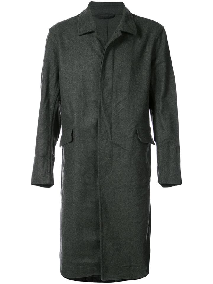Casey Casey Straight-fit Buttoned Coat - Grey
