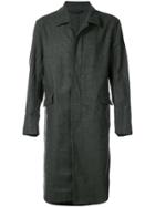 Casey Casey Straight-fit Buttoned Coat - Grey