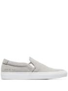 Common Projects Grey Suede Slip-on Sneakers