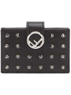 Fendi Studded Cardholder Wallet - Black