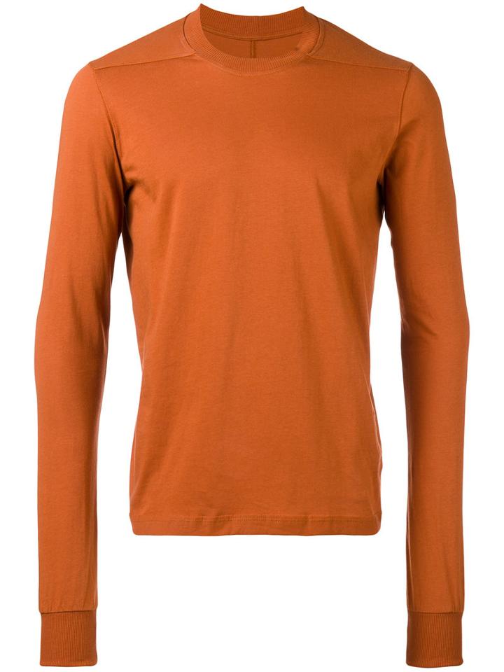 Rick Owens Drkshdw - Crew Neck Top - Men - Cotton - L, Yellow/orange, Cotton