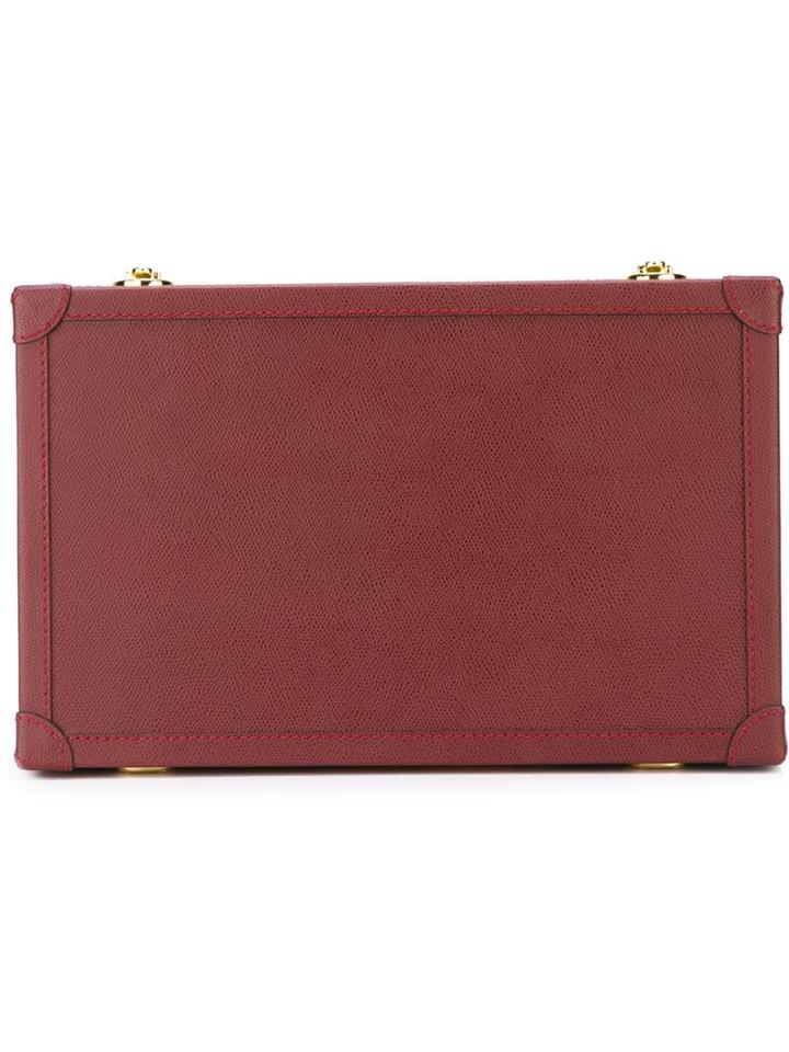 Leather Sunglasses Tray, Adult Unisex, Red, Wood/calf Leather, Family Affair