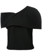 Enföld Asymmetric Sleeves Blouse, Size: 36, Black, Polyurethane/wool
