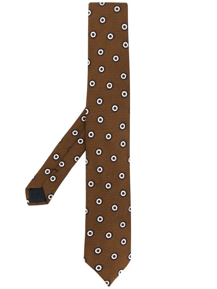 Lardini All-over Pattern Tie - Brown