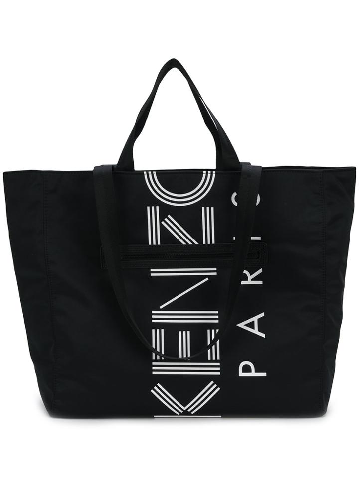 Kenzo Printed Logo Tote Bag - Black