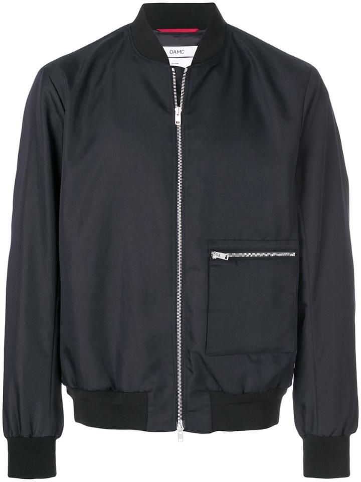 Oamc Zip Pocket Bomber Jacket - Blue