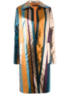 Cristiano Burani Striped Coat, Women's, Size: 40, Acetate/viscose
