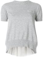 Sacai Panelled T-shirt - Grey