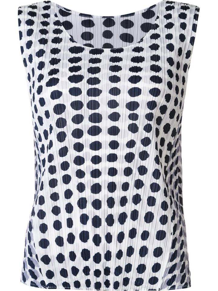 Pleats Please By Issey Miyake Printed Tank Top