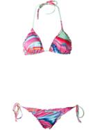 Sub Printed Bikini Set, Women's, Size: G, Pink/purple, Polyamide/polyester