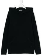 Paolo Pecora Kids Knitted Long Sleeve Hoody - Blue