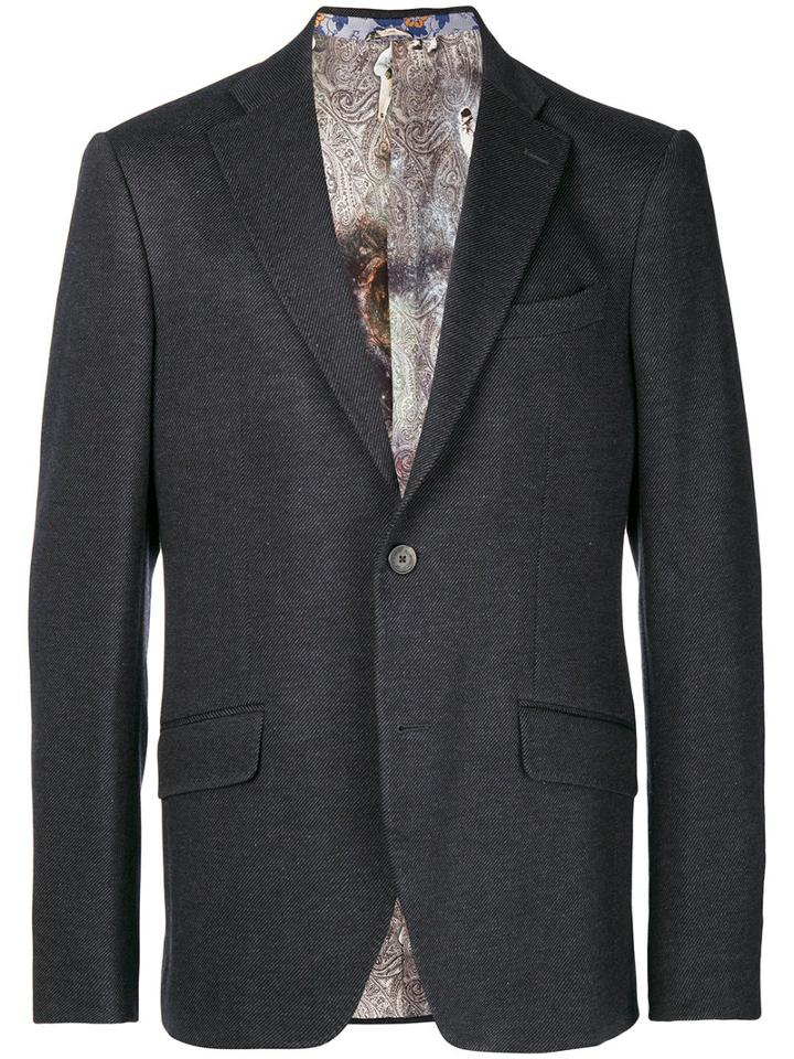 Etro - Classic Blazer - Men - Cotton/cupro - 52, Blue, Cotton/cupro