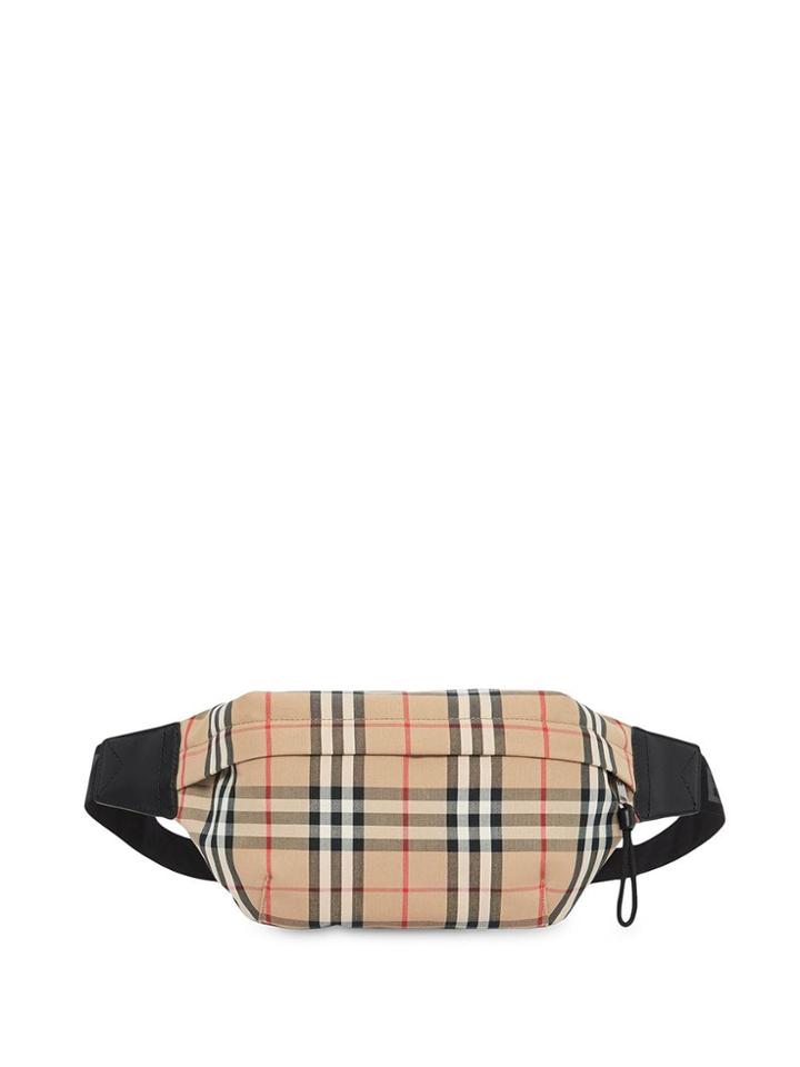 Burberry Medium Vintage Check Bonded Cotton Bum Bag - Neutrals