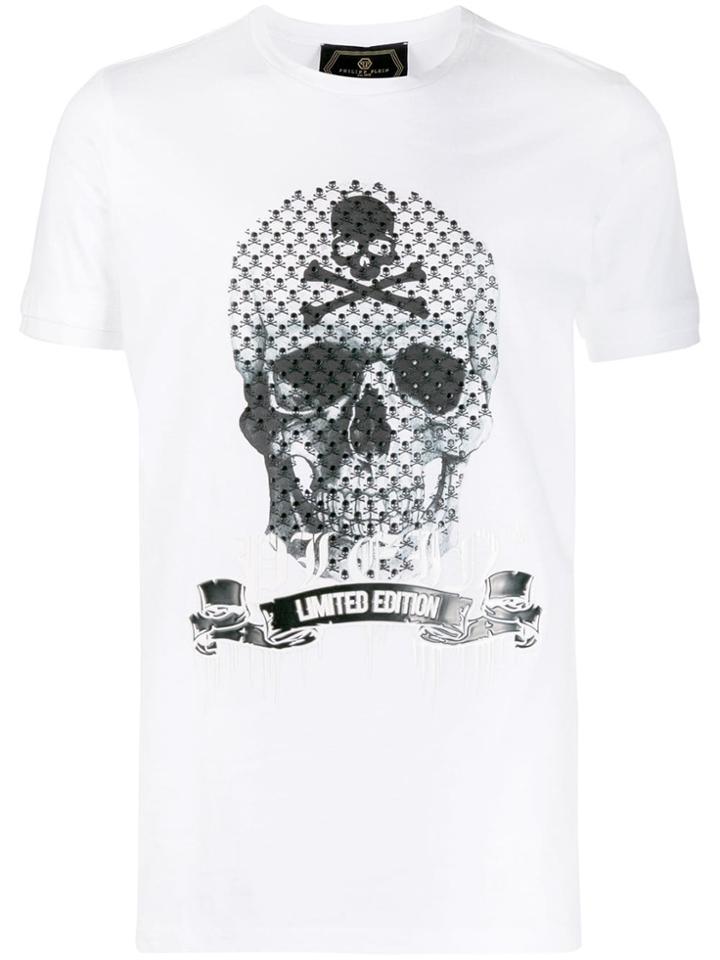 Philipp Plein Detailed Skull Print T-shirt - White