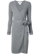 Dvf Diane Von Furstenberg Cashmere Wrap Dress - Grey