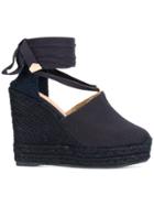 Castañer Lace-up Wedge Espadrilles - Blue
