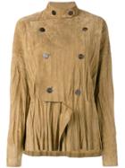 Loewe Military Style Draped Jacket - Nude & Neutrals