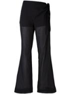 Casa Nata - Side Tie Trousers - Women - Cotton - L, Women's, Black, Cotton