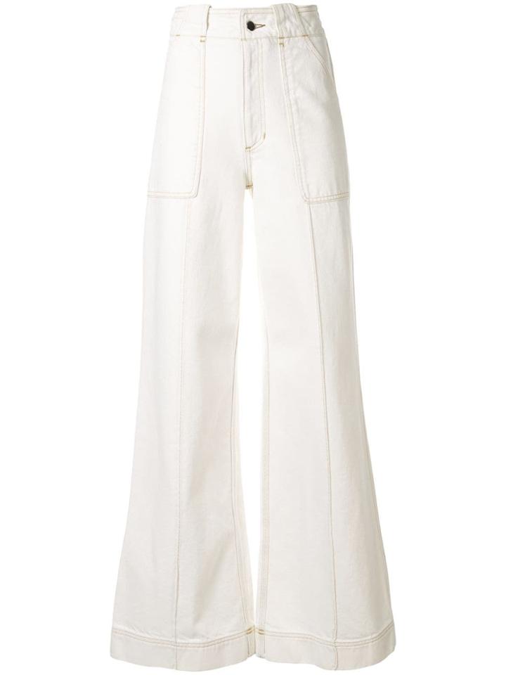 Tamuna Ingorokva Ivette High-waisted Trousers - White