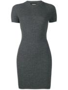 Dsquared2 Ribbed Fitted Dress - Grey