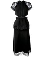 Self-portrait Cut-out Detail Midi Dress - Black