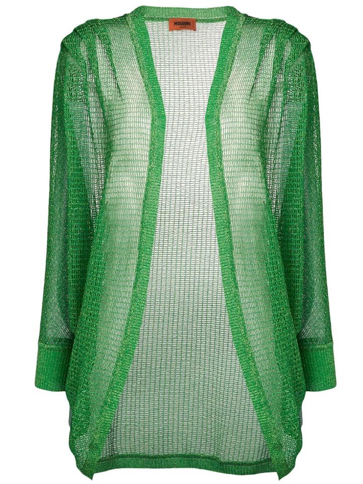Missoni Sheer Embroidered Caridgan - Green