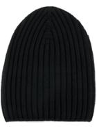 Barrie Ribbed Knitted Beanie - Black