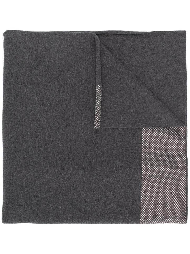 Fabiana Filippi Contrast Oversized Scarf - Grey
