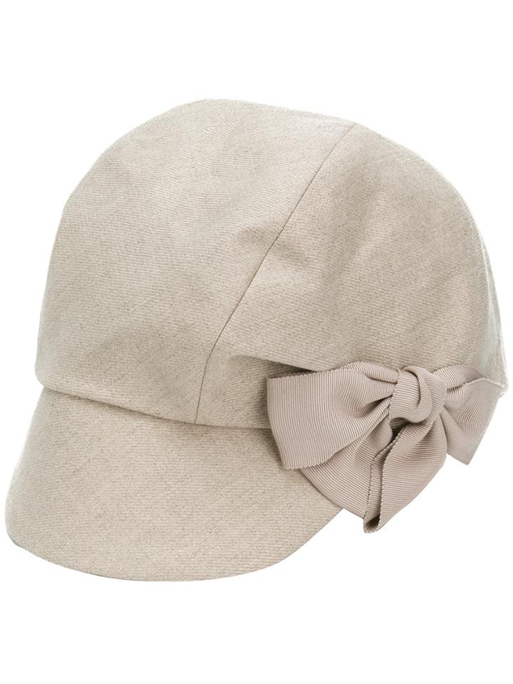Ca4la Bow Detail Cap - Nude & Neutrals