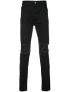 Christian Dada Ripped Effect Jeans - Black