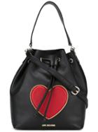 Love Moschino Heart Bucket Shoulder Bag, Women's, Black