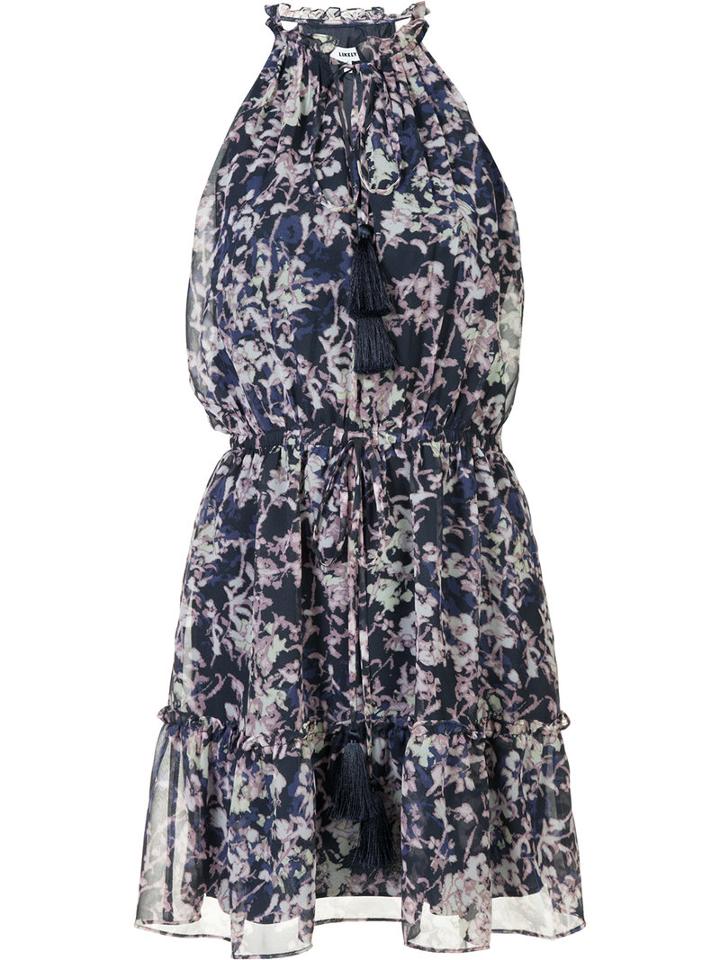 Likely Floral Print Dress, Women's, Size: 10, Pink/purple, Polyester/spandex/elastane/acetate