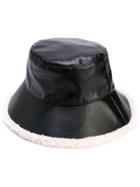 Charlotte Simone Contrast-trim Bucket Hat - Black