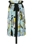 Emilio Pucci Frida Print Pleated Skirt - Blue